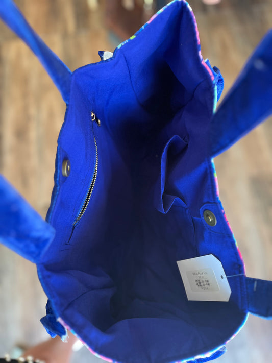 Velvet Floral Tote
