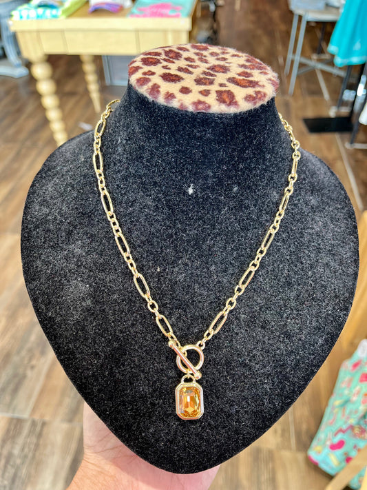 Champagne Stone Necklace