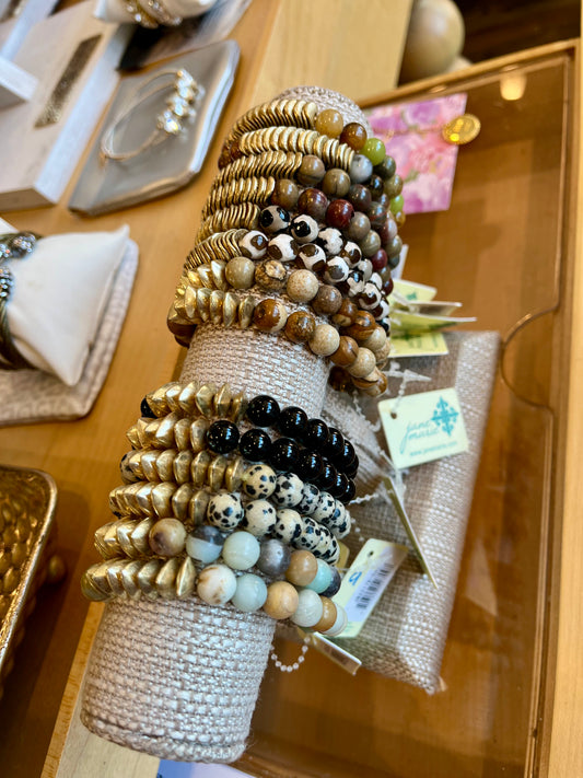 JM Natural Stone Stretch Bracelets