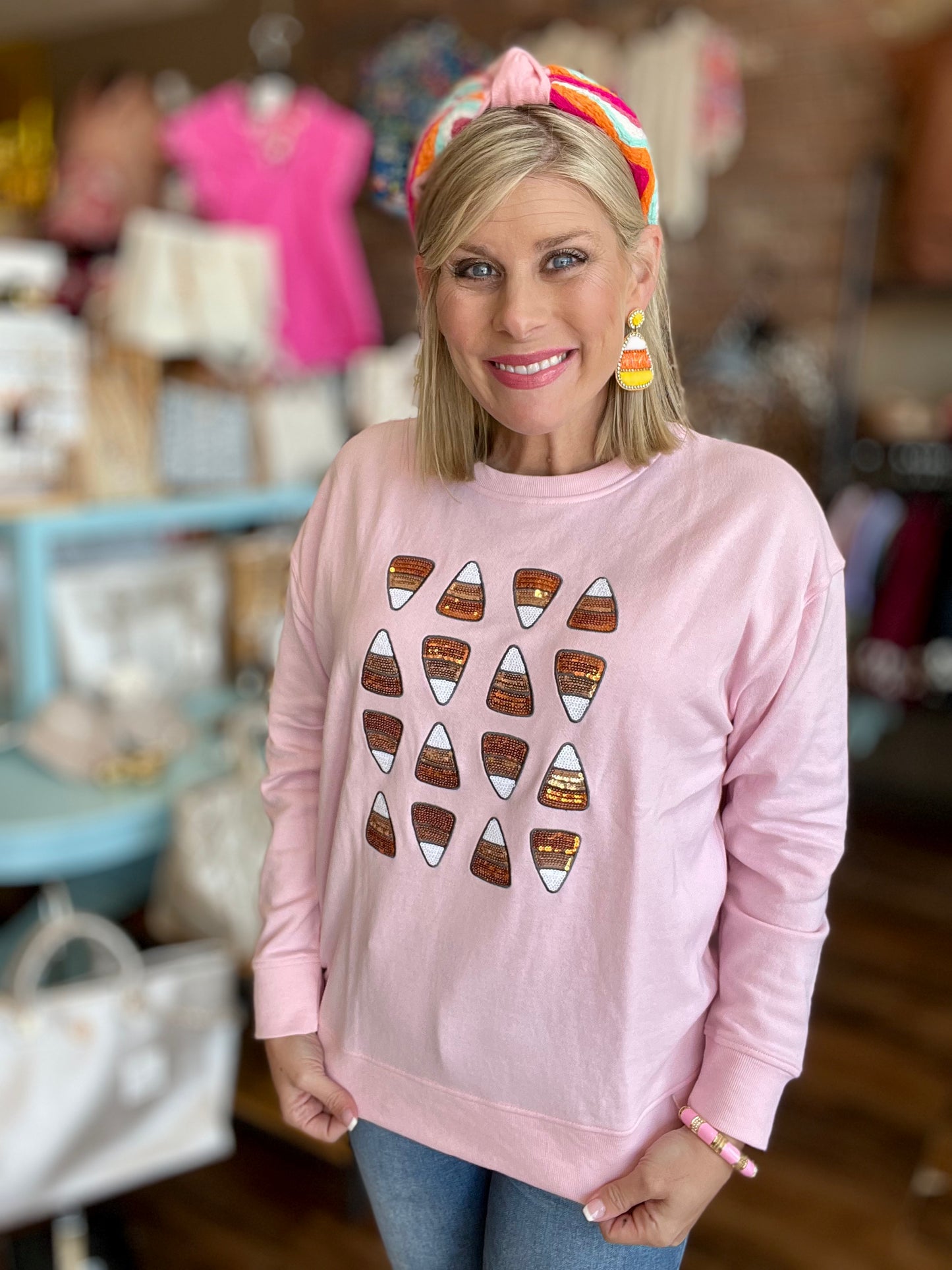 Sparkle Candy Corn Sweatshirt