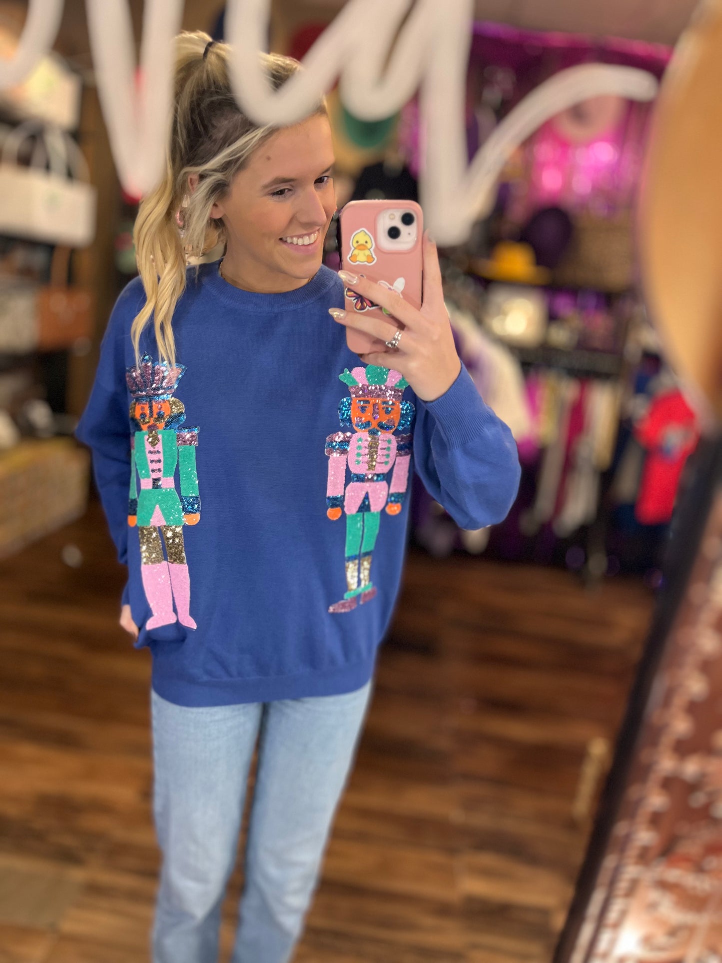 Sequin Nutcracker Sweater