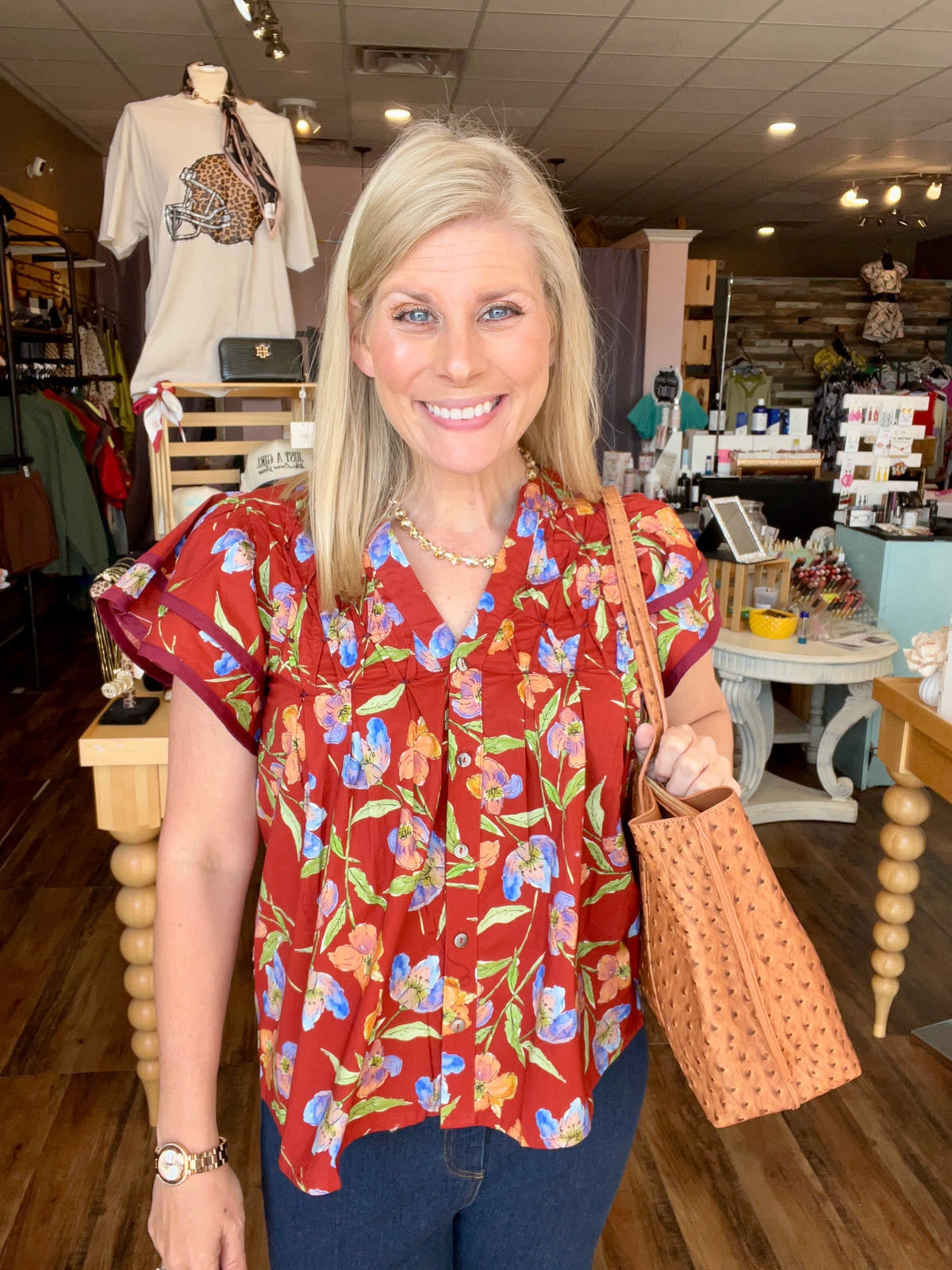 Rustic Flower Blouse