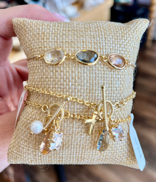 Crystal Detail Bracelets