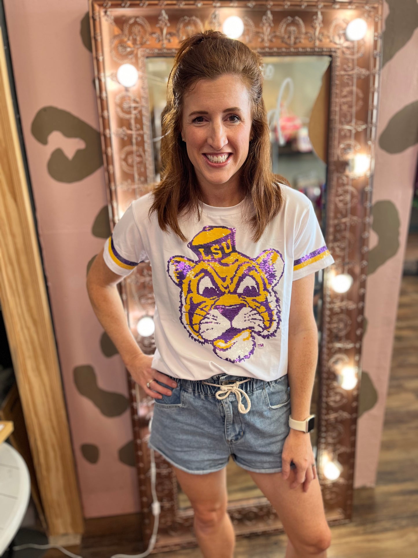 Retro Tiger Sequin Shirt