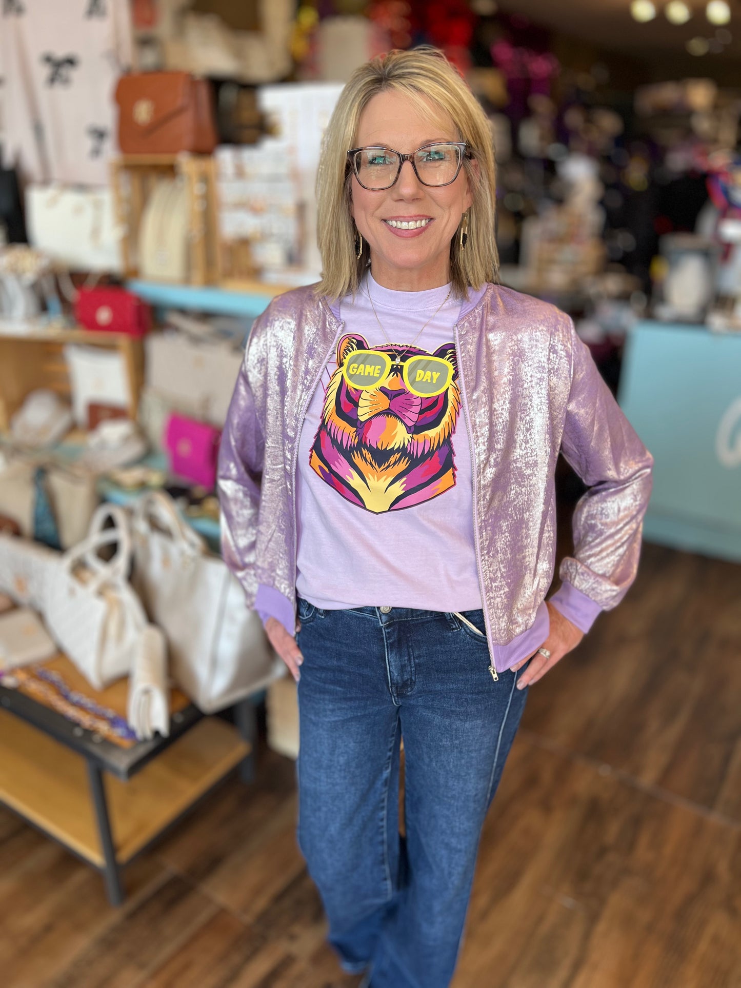 Sequin Tiger Patch Jacket