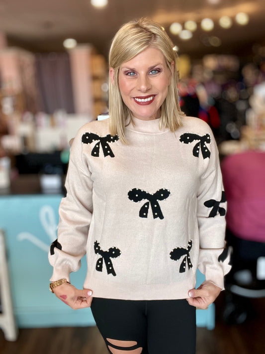 Pearls & Bows Sweater