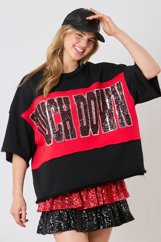 Touch Down Sequin Top