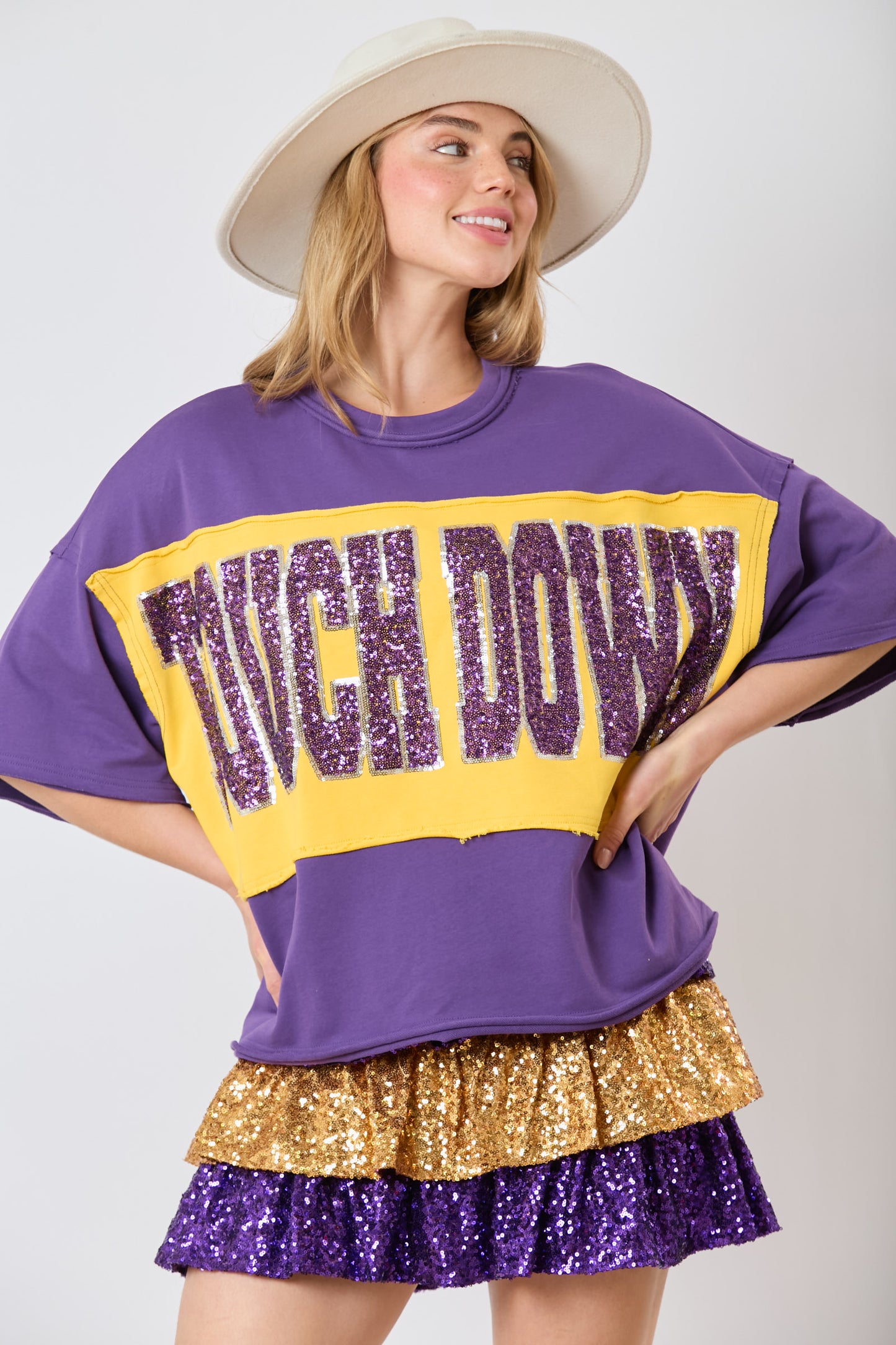 Touch Down Sequin Top