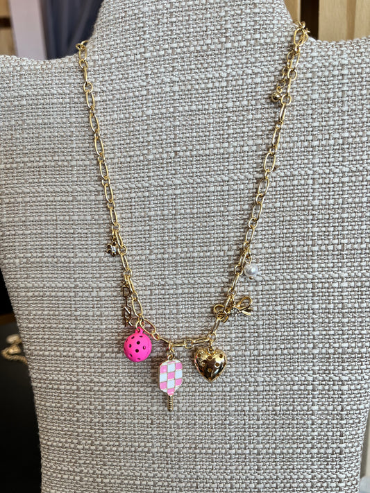 Pickleball Charm Necklace