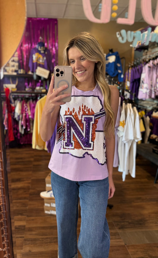 Northwestern State University (Licensed) | Sequin Tank