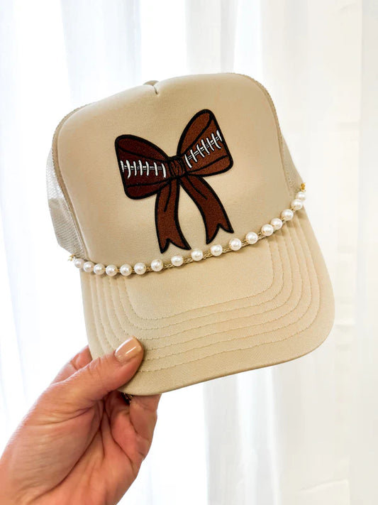 Football Bow Trucker Hat