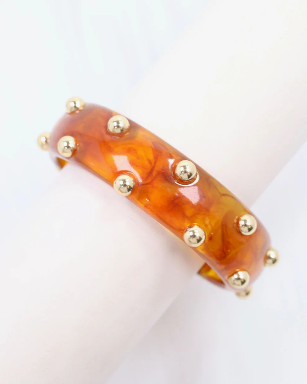 Studded Tortoise Bangle Set