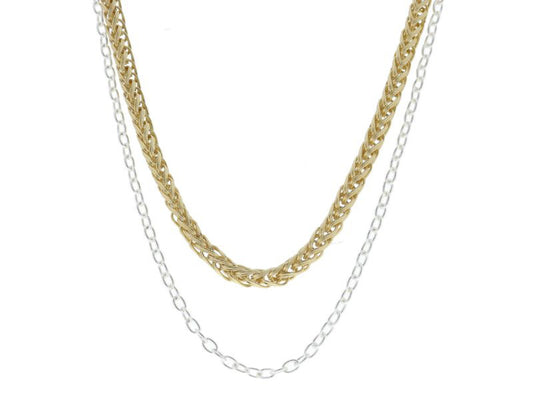 2 Layered Gold and Silver Necklace