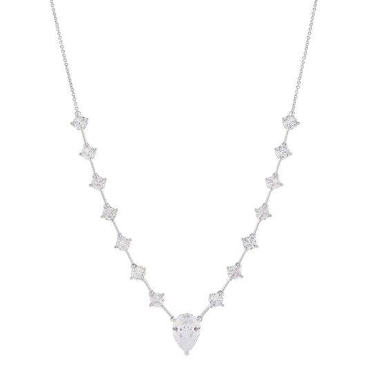 Amelia Silver Drop Necklace