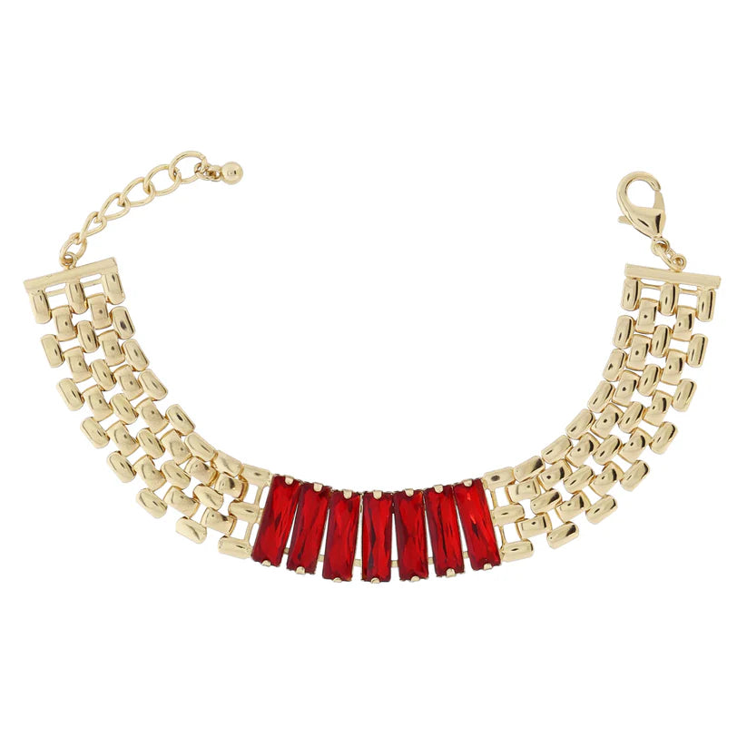 JM Red Stoned Bracelet
