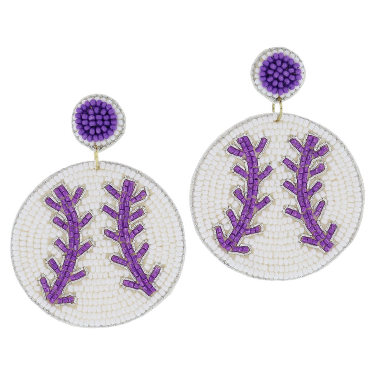JM Baseball Earrings