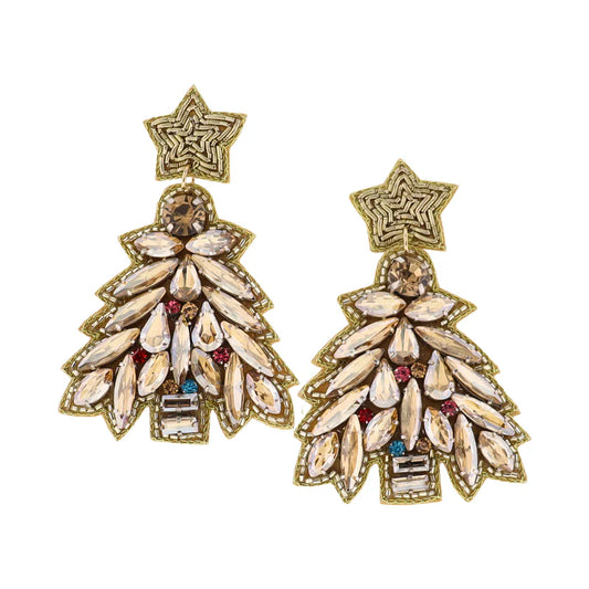 JM Gold Champagne Beaded Trees