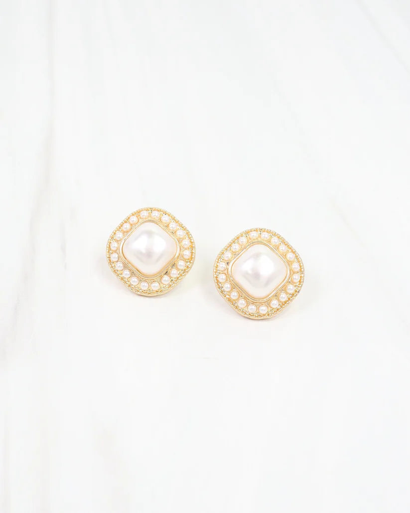 Gomez Pearl Stud Earring Gold