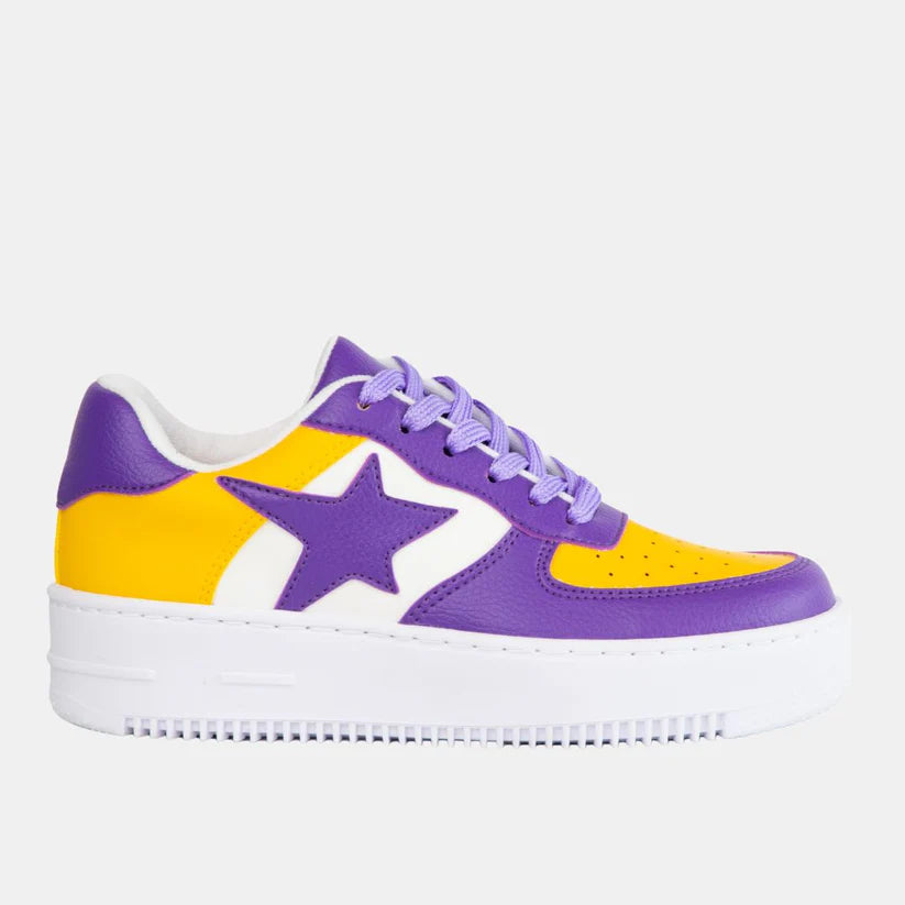 Purple & Gold Power Sneakers