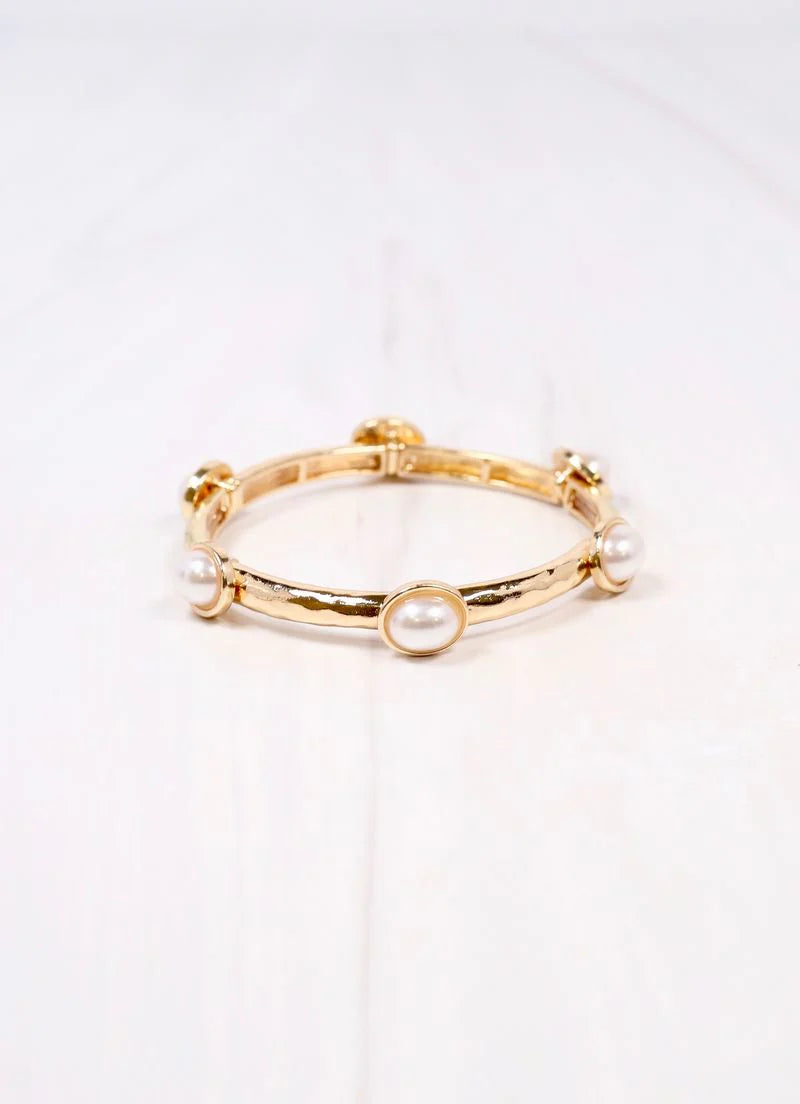 Piers Stretch Bracelet with Pearls
