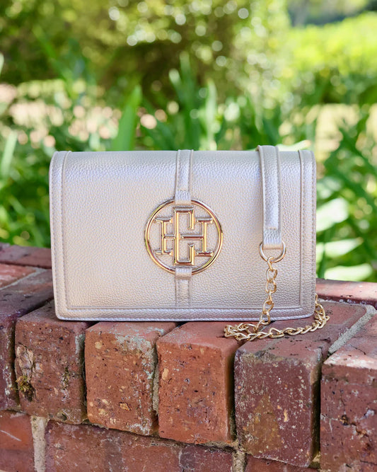 Cecilia Circle Logo Handbag Pearl