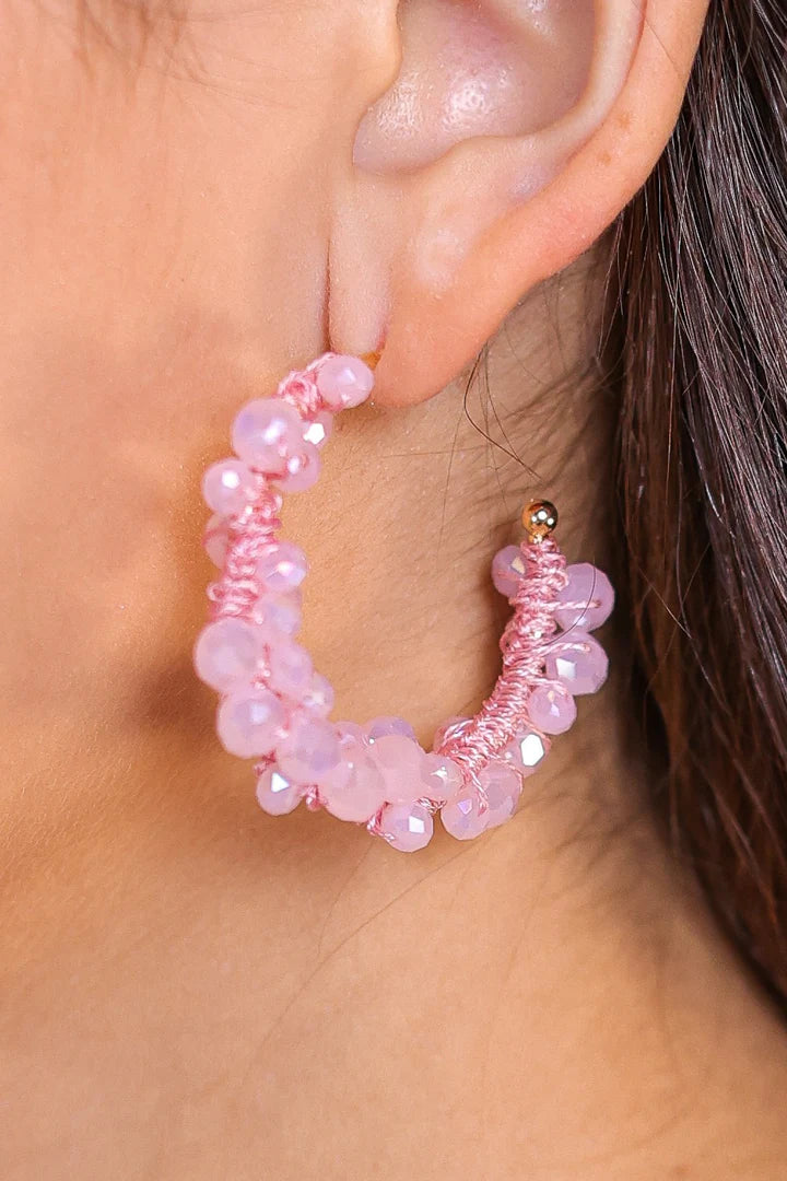 Bloom Beaded Hoops