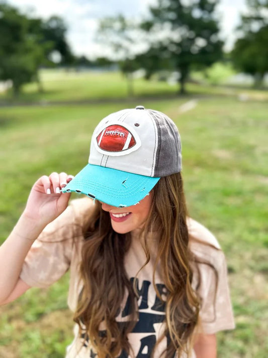 Watercolor Football Cap