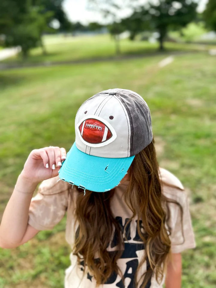 Watercolor Football Cap