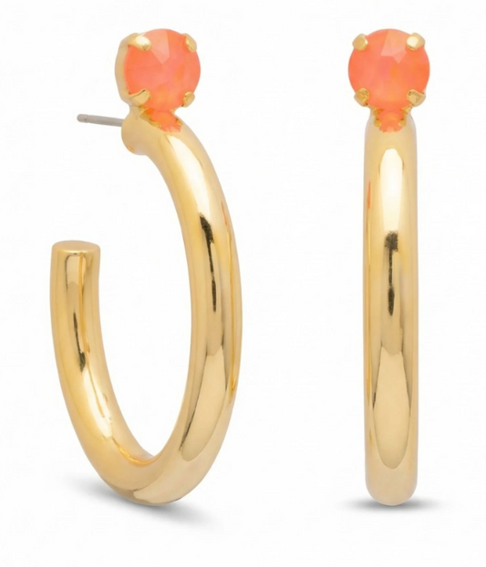 Keeley Studded Hoop Earrings