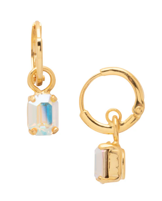 Mini Emerald Huggie Hoop Earrings