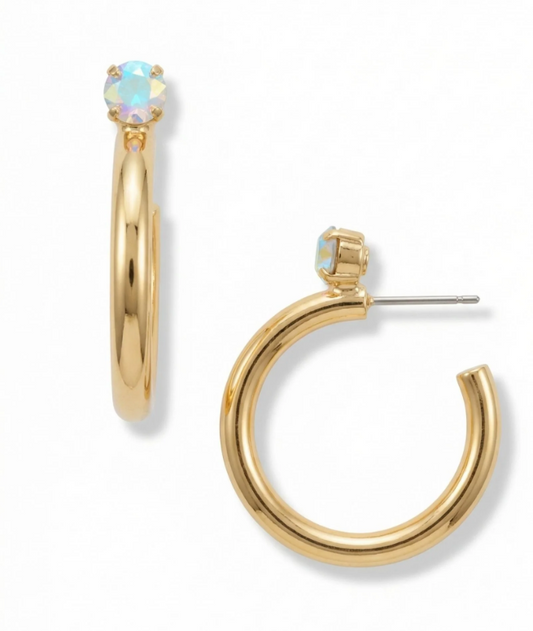 Keeley Studded Hoop Earrings