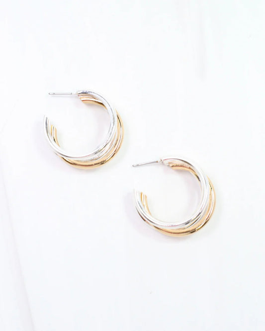 Layla Hoop Earring Gold-Silver