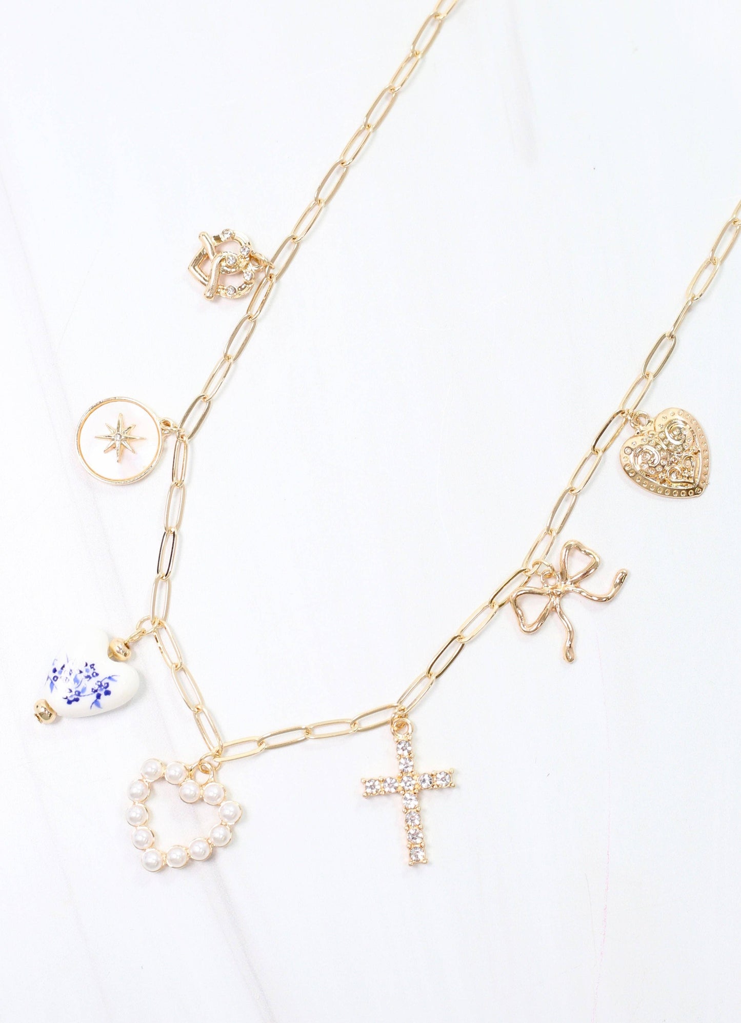 Caroline Hill - Mario Charm Necklace Gold