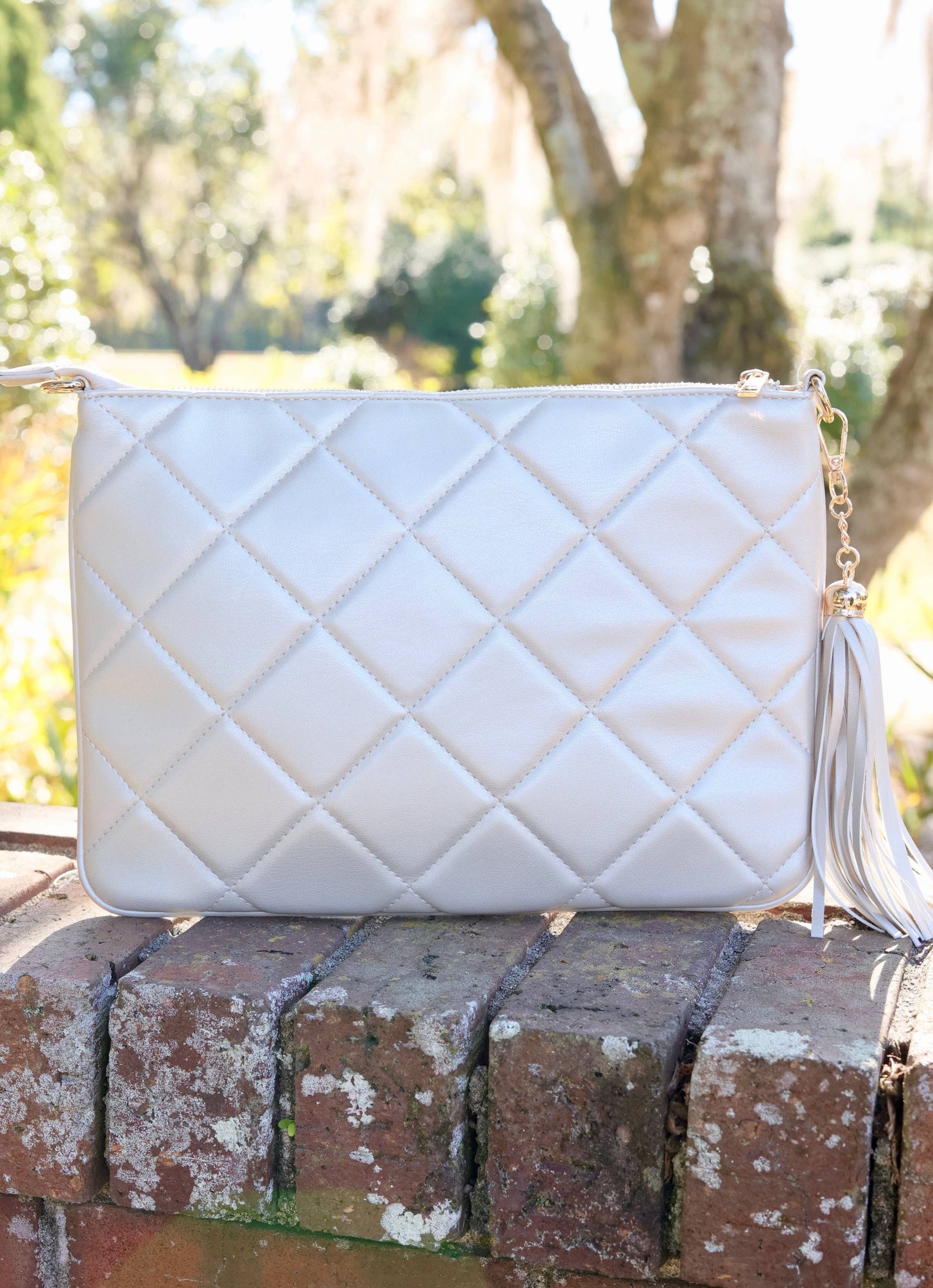 Madelyn Clutch/Crossbody PEARL QUILTED LD