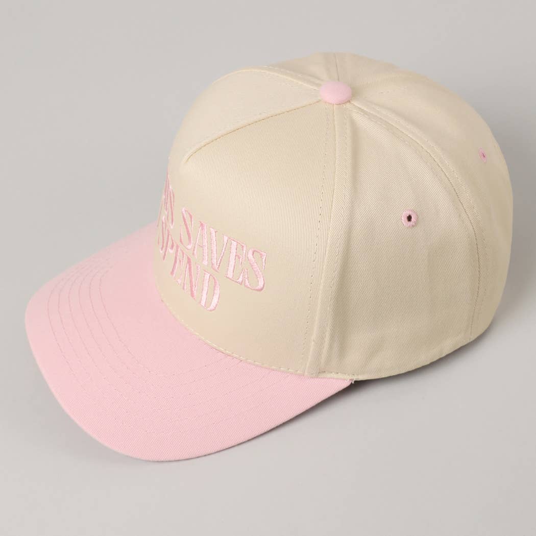 JESUS SAVES I SPEND Embroidery Trucker Hat