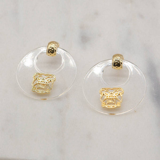 Bulldog Hoop Earrings