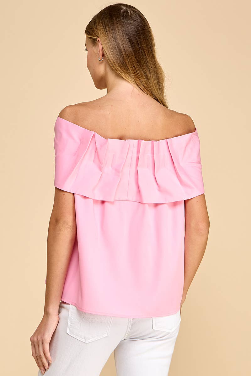 Bow Accented Off The Shoulder Top