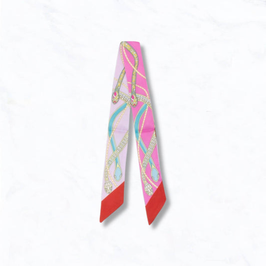 Elegant Snake Rope Accent Thin Scarf