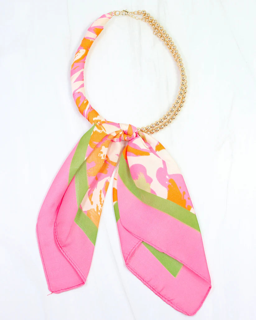 Laya Beaded Scarf Collar Necklace