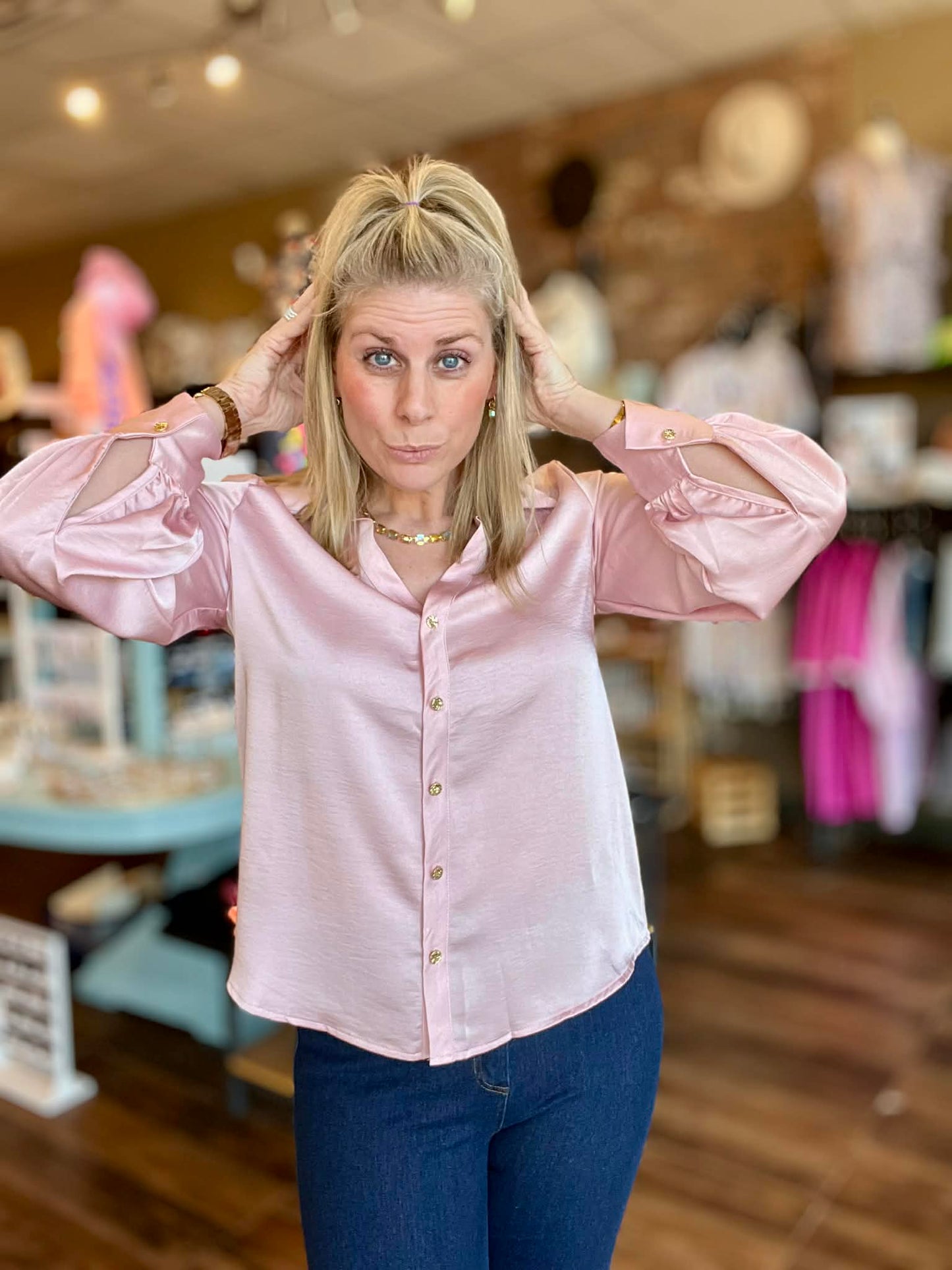 Soft Pink Button Down