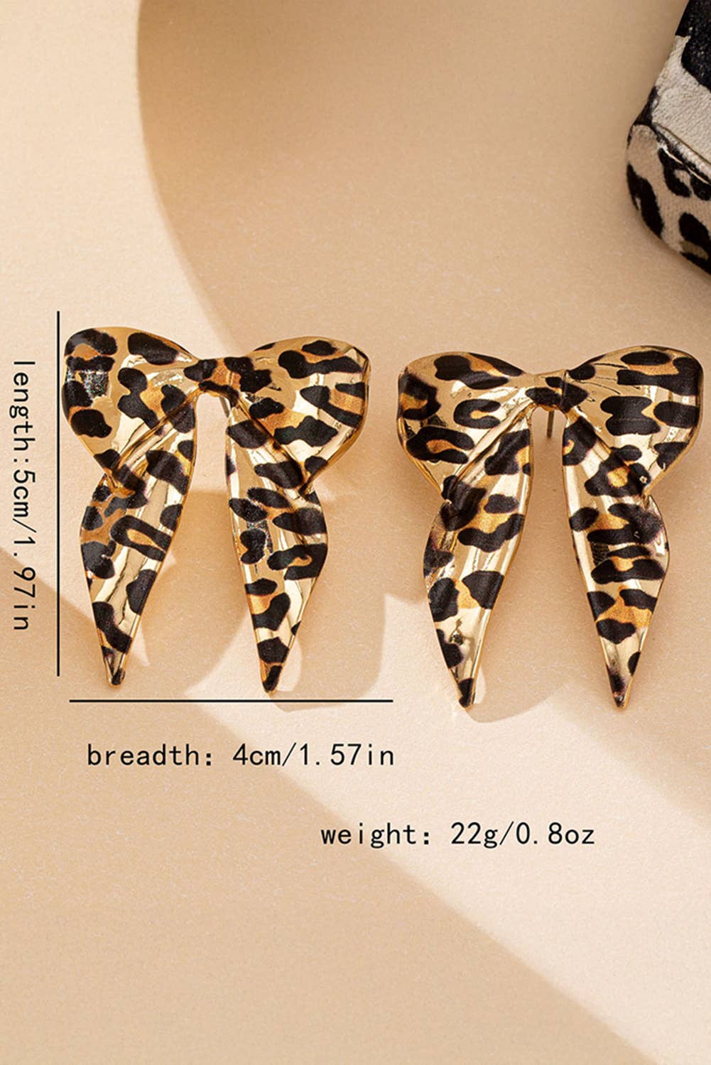 Wild Leopard Print Bow Knot Earrings