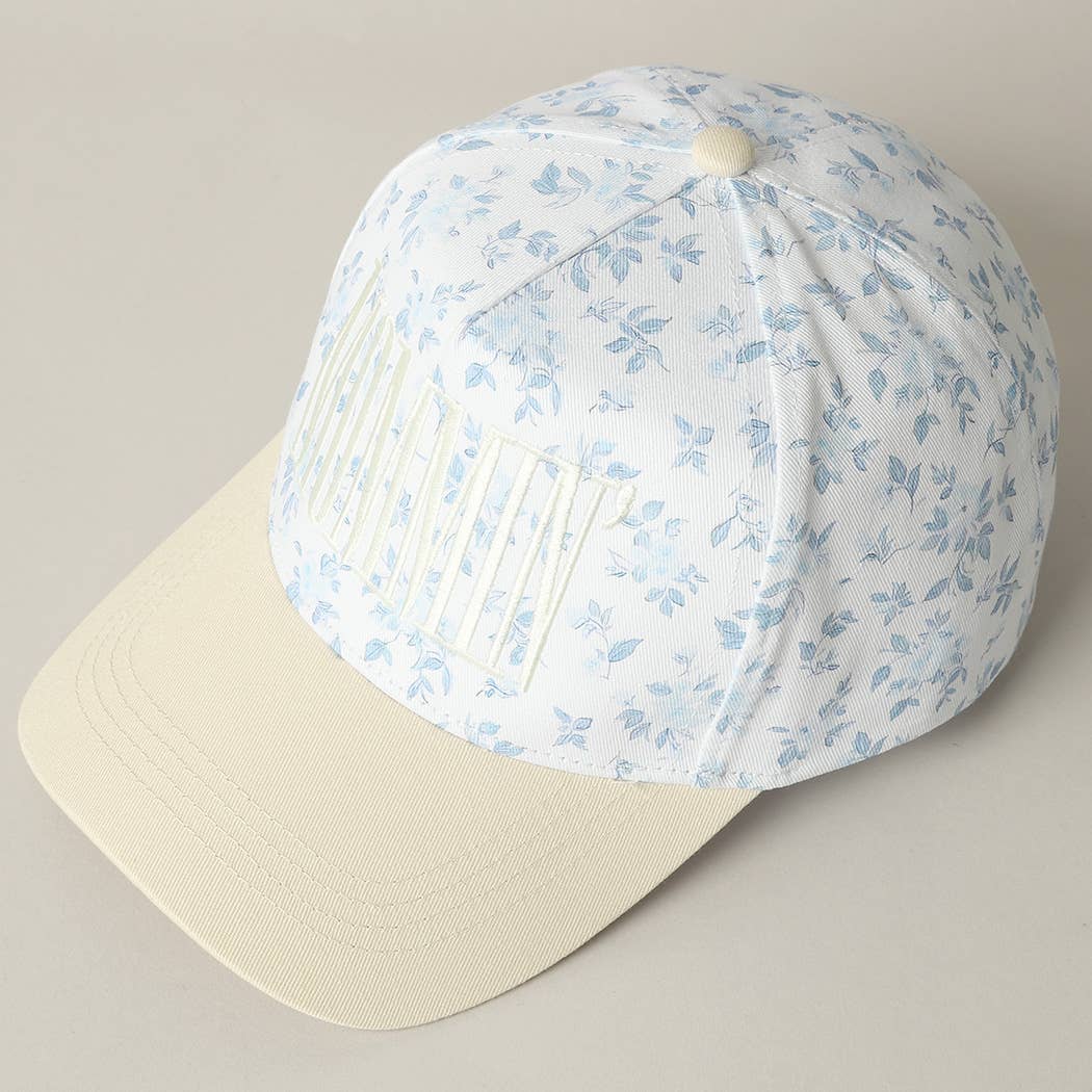 MOMMIN' Embroidered Flower PatternTrucker Hat