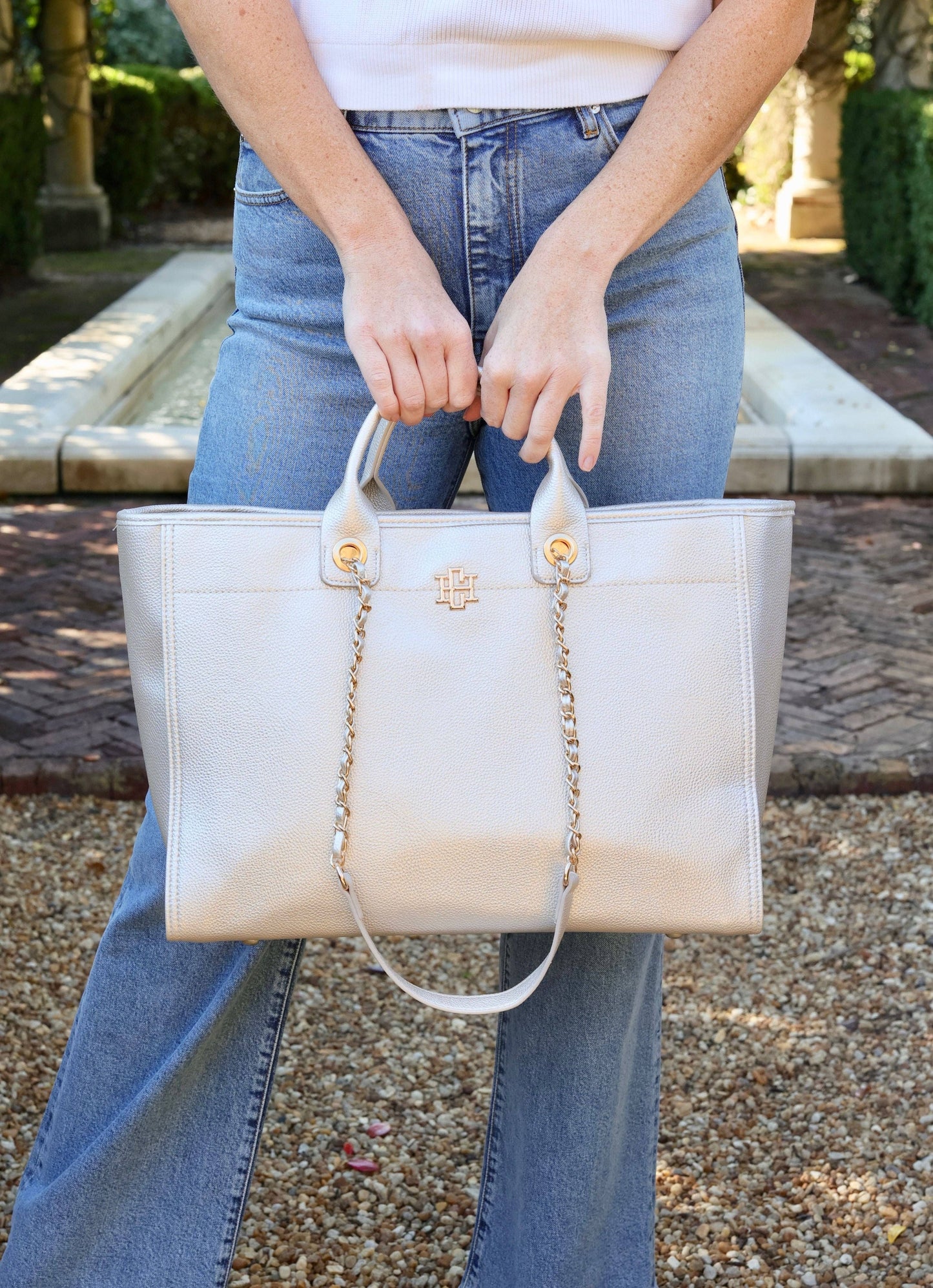 Caroline Hill - Melissa Tote Bag PEARL