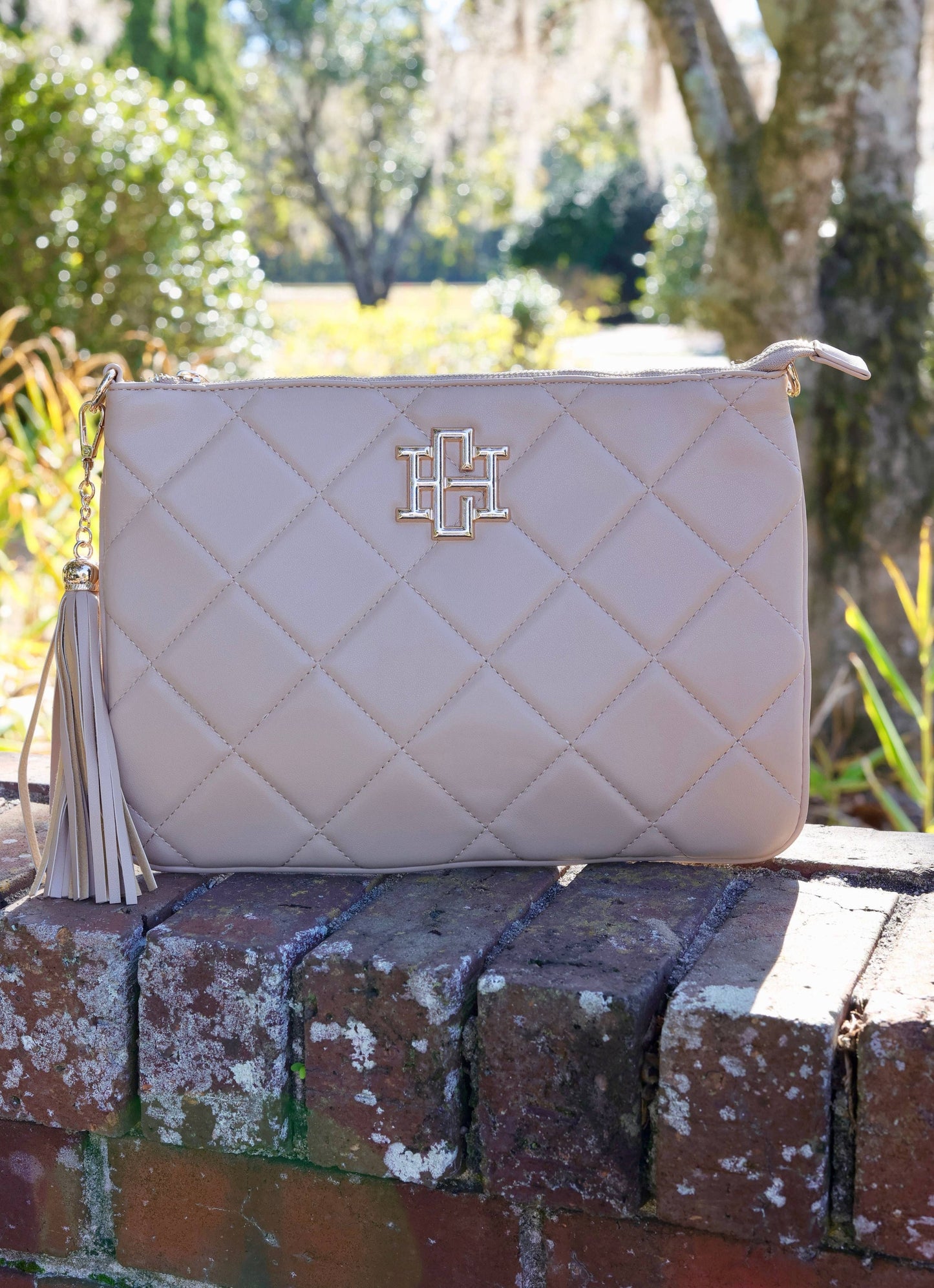 Madelyn Clutch/Crossbody TAN QUILTED LD