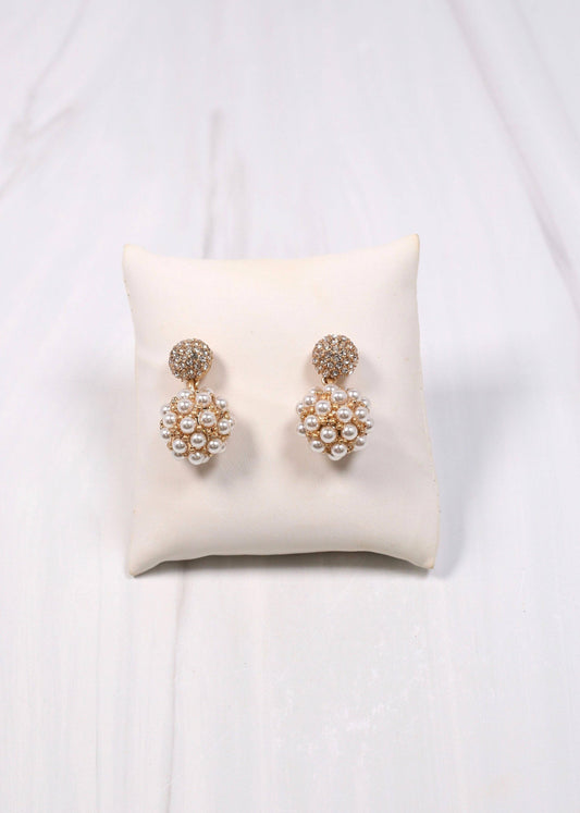 Caroline Hill - Payton Pearl and CZ Drop Earring PEARL