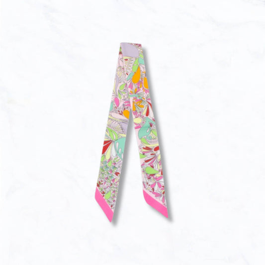Vibrant Floral Abstract Thin Scarf