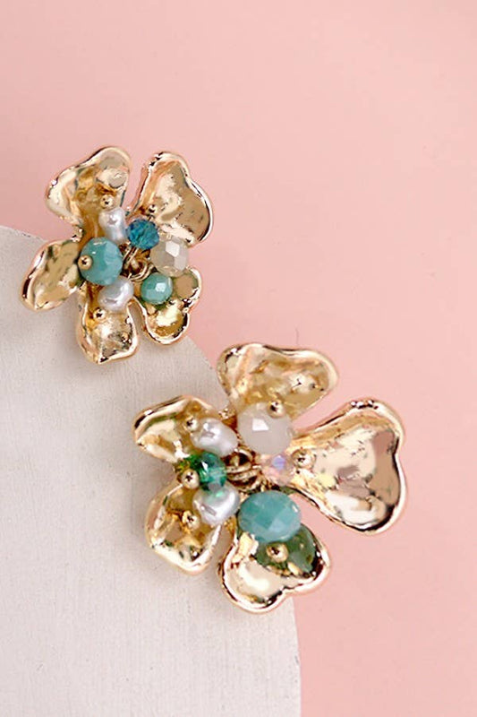 Beaded Flower Earrings