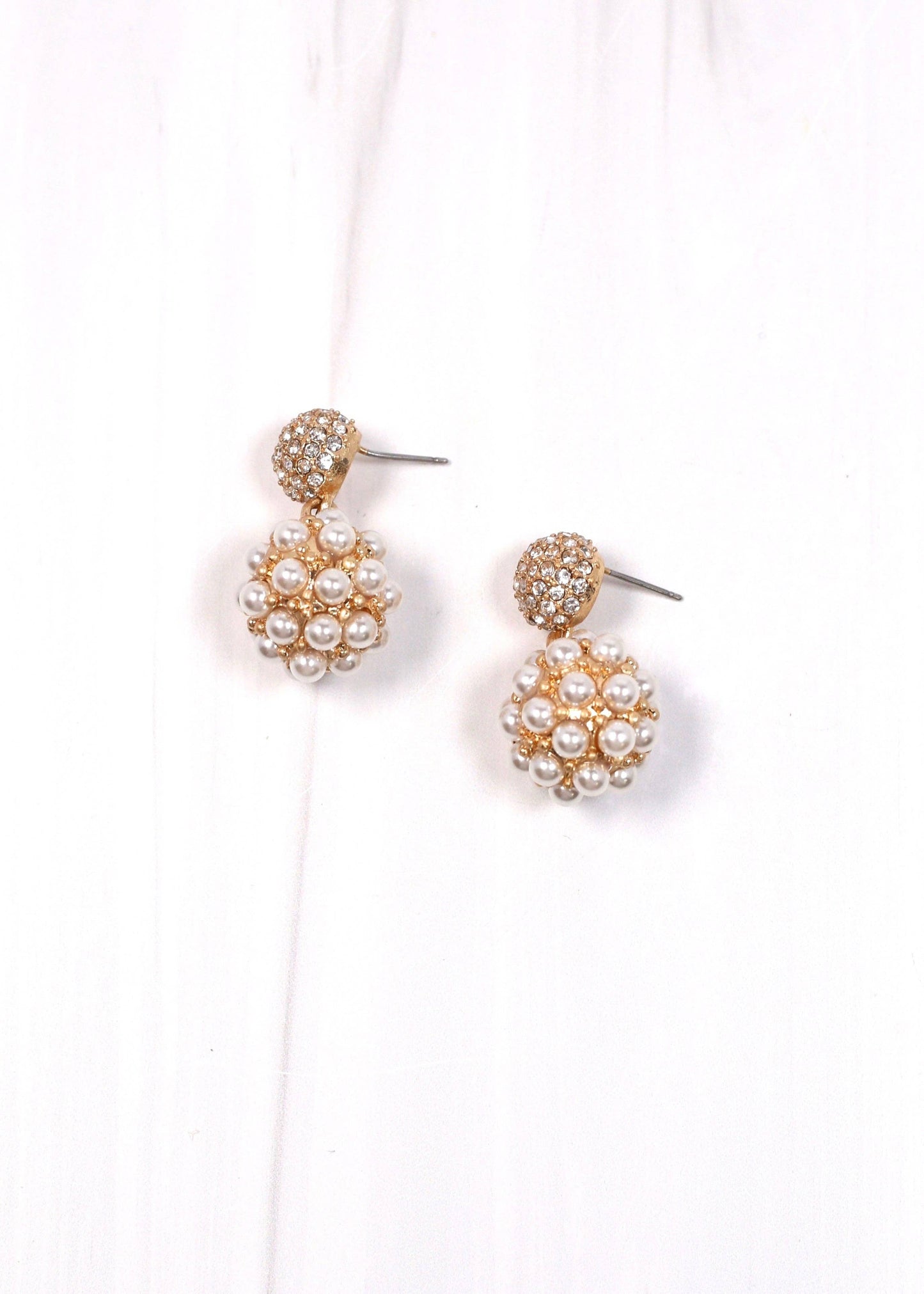 Caroline Hill - Payton Pearl and CZ Drop Earring PEARL