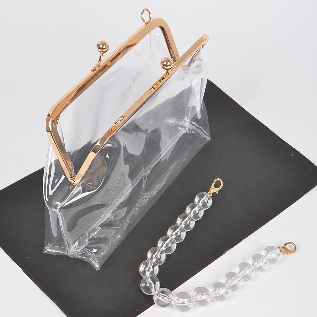 Vintage Clasp PVC Clutch