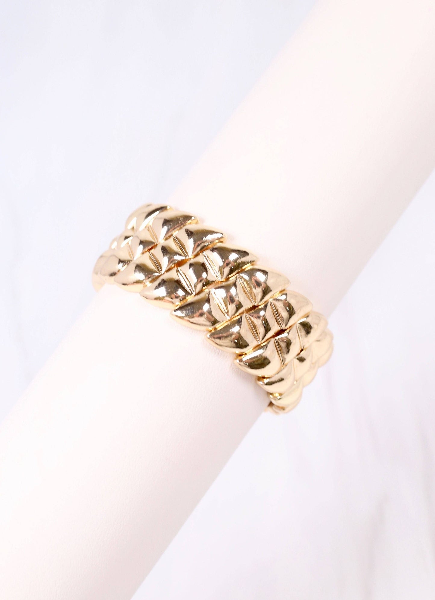 Caroline Hill - Troian Metal Stretch Bracelet GOLD